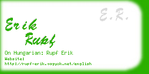 erik rupf business card